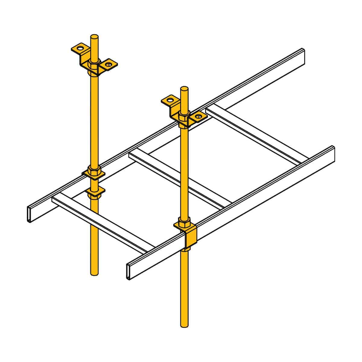 Lowell Cable Ladder Ceiling Mount Kit - Image 4