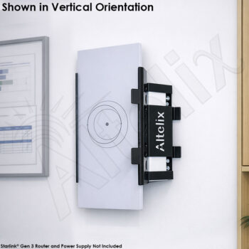 Altelix Wall Mount for Starlink® Gen 3 Router and Power Supply - Vertical or Horizontal Mounting