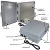 Altelix 17x14x6 Polycarbonate + ABS Weatherproof NEMA Enclosure with 120 VAC Outlets, Power Cord - Image 2
