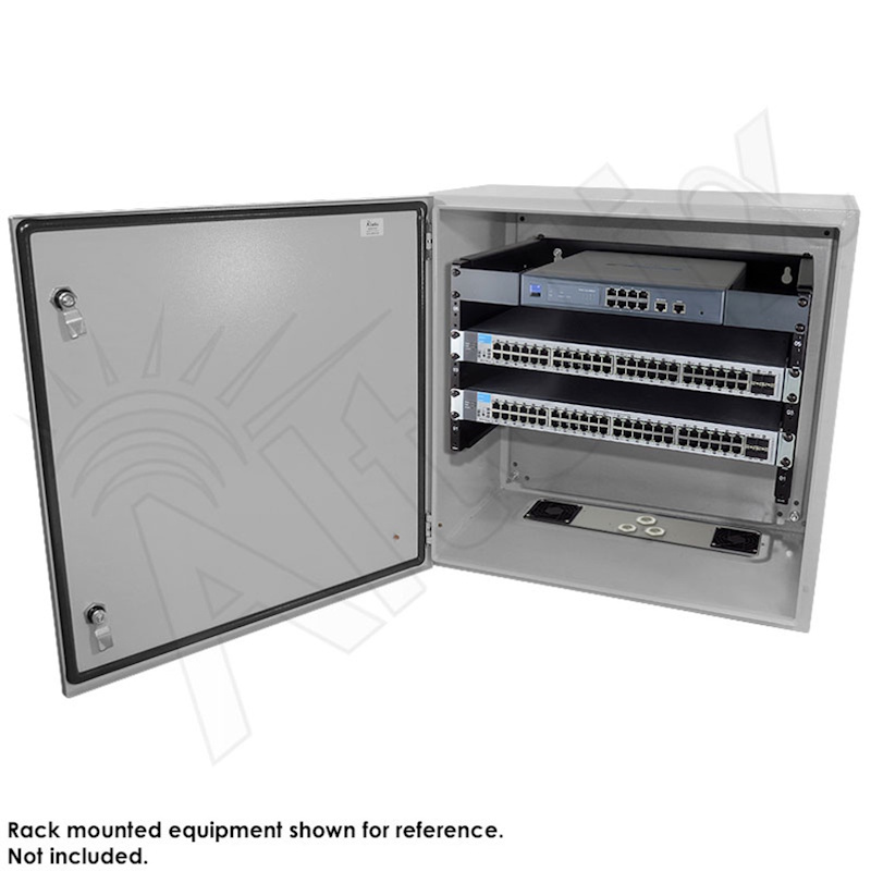 Altelix 24x24x16 Vented 19" Wide 6U Rack Steel Weatherproof NEMA Enclosure - Image 4