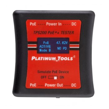 In-line PoE and DC power supply tester